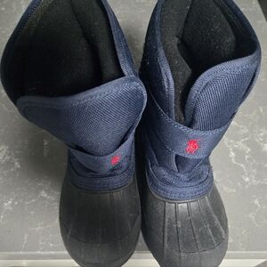 Kids Ralph Lauren Polo Navy and Black Winter Boots Size 13